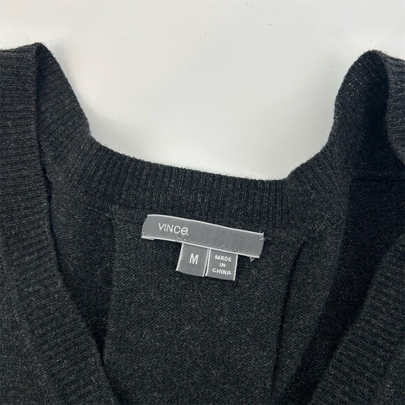 Vince V Neck Wool Cashmere Sweater Dress Grey Size M - Picture 6 of 8